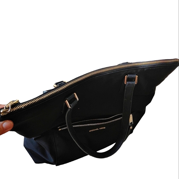 Michael Kors Nylon Leather Tote Bag - Picture 3 of 16